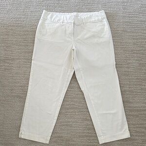 LOFT White Cropped Trousers